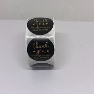 500 Pieces/roll 1inch Thank You For Ordering Sticker Gift Label Stickers